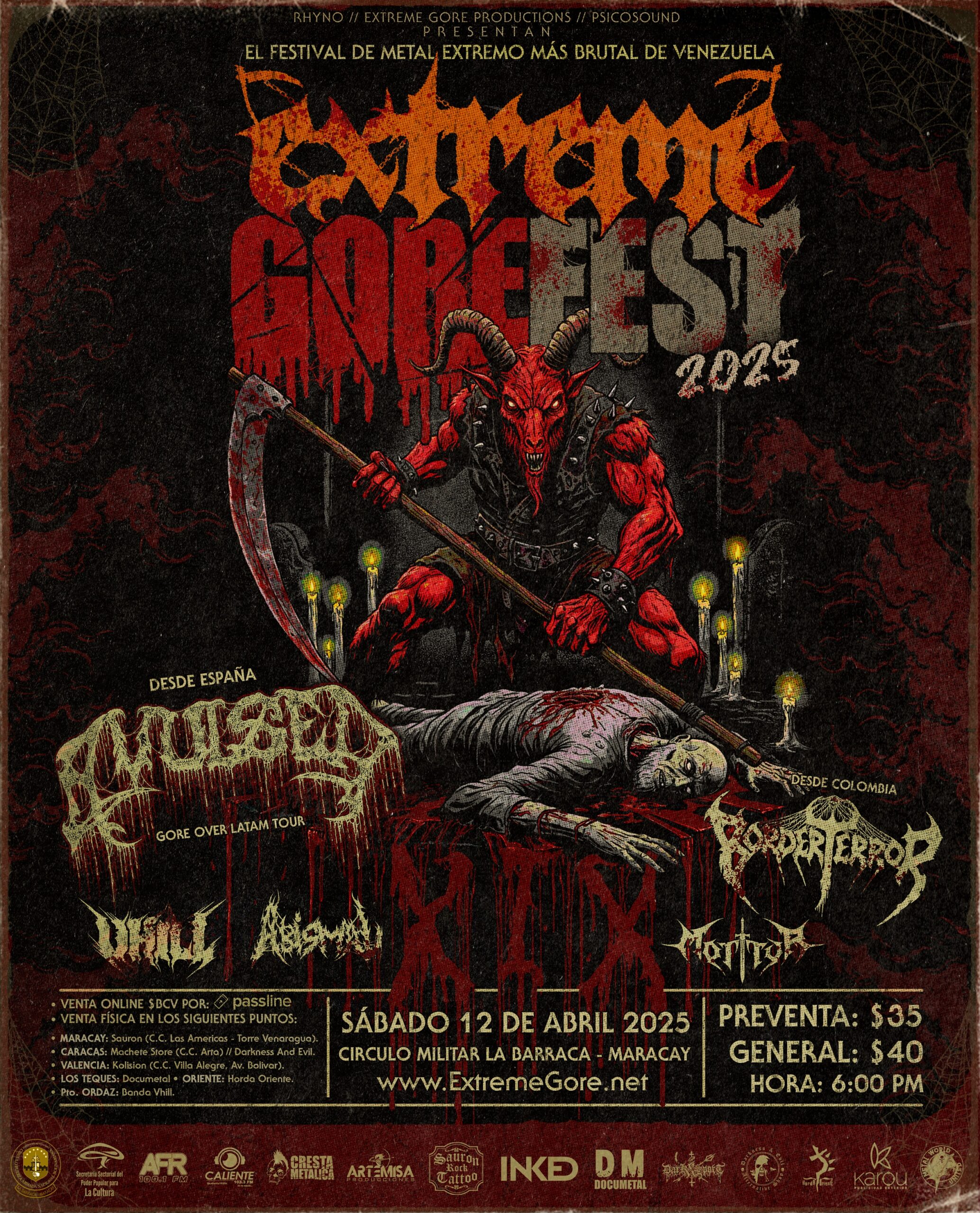 Afiche Oficial Extreme Gore Fest XIX Aniversario EGF 2025 scaled