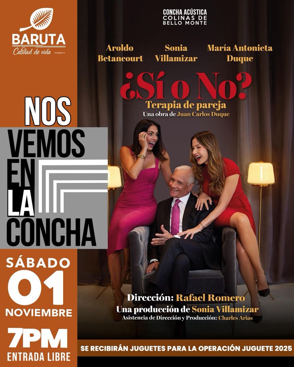 La comedia “¿Sí o No? Terapia de Pareja” llega gratis el sábado 01 de noviembre a “Nos Vemos En La Concha” 1 IMG 20251028 WA0028
