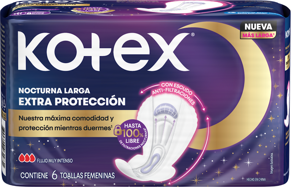 Kotex toalla nocturna extra larga