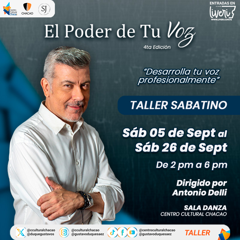 EL CENTRO CULTURAL CHACAO ARRANCA TEMPORADA DE TALLERES DE FORMACIÓN 2 EL PODER DE TU VOZ 2